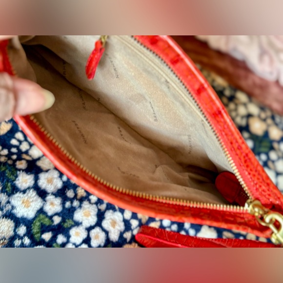 Brahmin Red Crocodile Embossed Wristlet Clutch - Picture 6 of 7